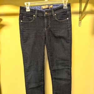 Paige Skyline Skinny Blue Jeans Denim Dark Wash Stretchy Womens Size 25